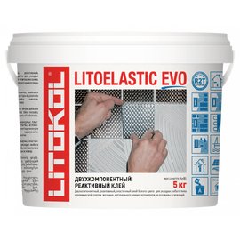 клей для укладки мозаики LITOELASTIC EVO (A) + (В) 5 кг