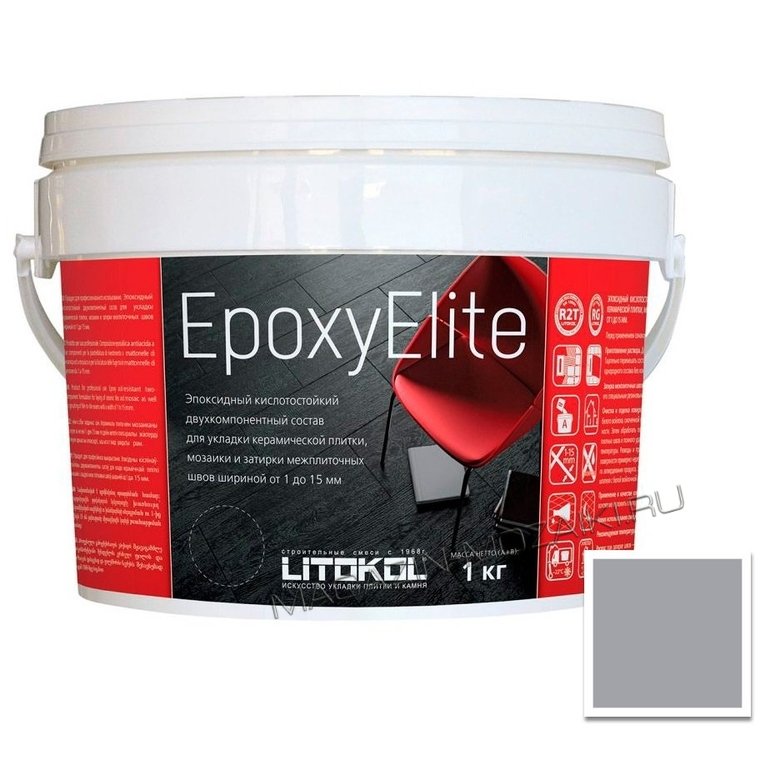 эпоксидная затирка EpoxyElite E.05 Серый базальт 1 кг