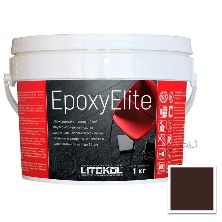 эпоксидная затирка EpoxyElite E.06 Мокрый асфальт 1 кг