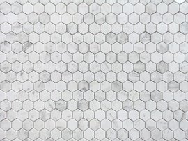 мозаика Dolomiti bianco POL hex 23x40x7