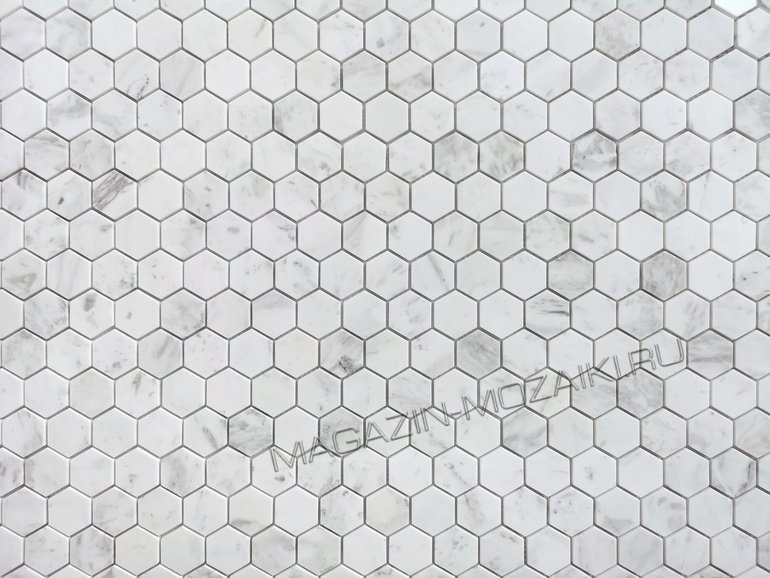 мозаика Dolomiti bianco POL hex 23x40x7