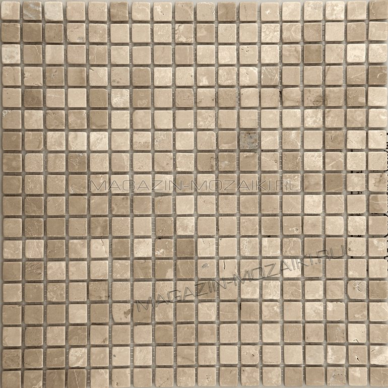 мозаика Botticino tum. 15x15x4 мм.