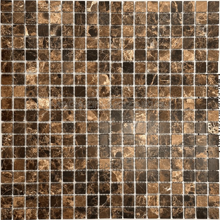 мозаика Emperador Dark POL 15x15х4 мм.