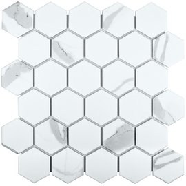 мозаика Hexagon small Carrara Matt  (PMMT83017) 