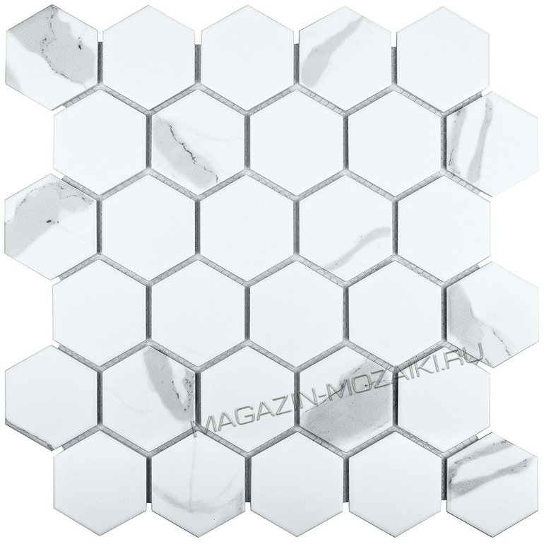 мозаика Hexagon small Carrara Matt  (PMMT83017) 