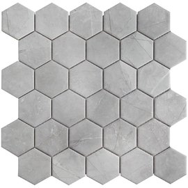 мозаика Hexagon small Marble Grey Matt (PMMT82457)