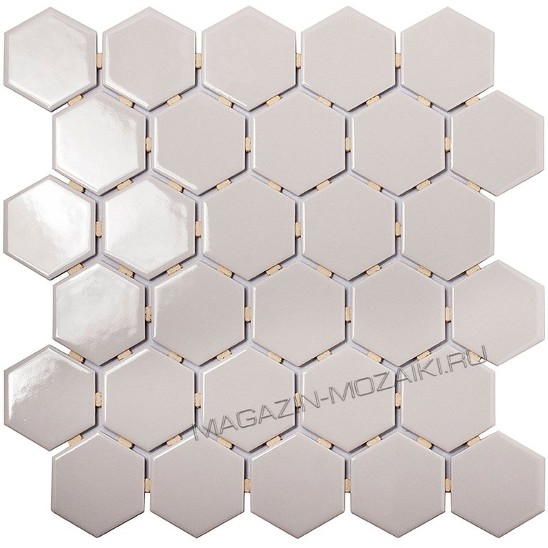 мозаика  Hexagon small Grey Glossy (MT20116)