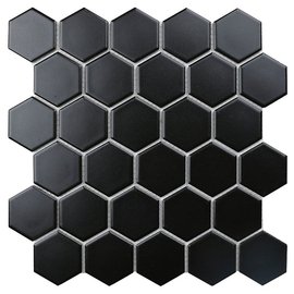 мозаика Hexagon Small Black Matt 51x59