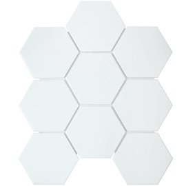 мозаика Hexagon Big White Matt 95x110