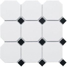 мозаика Octagon big White/Black Matt (GTPL61466/CLA006)