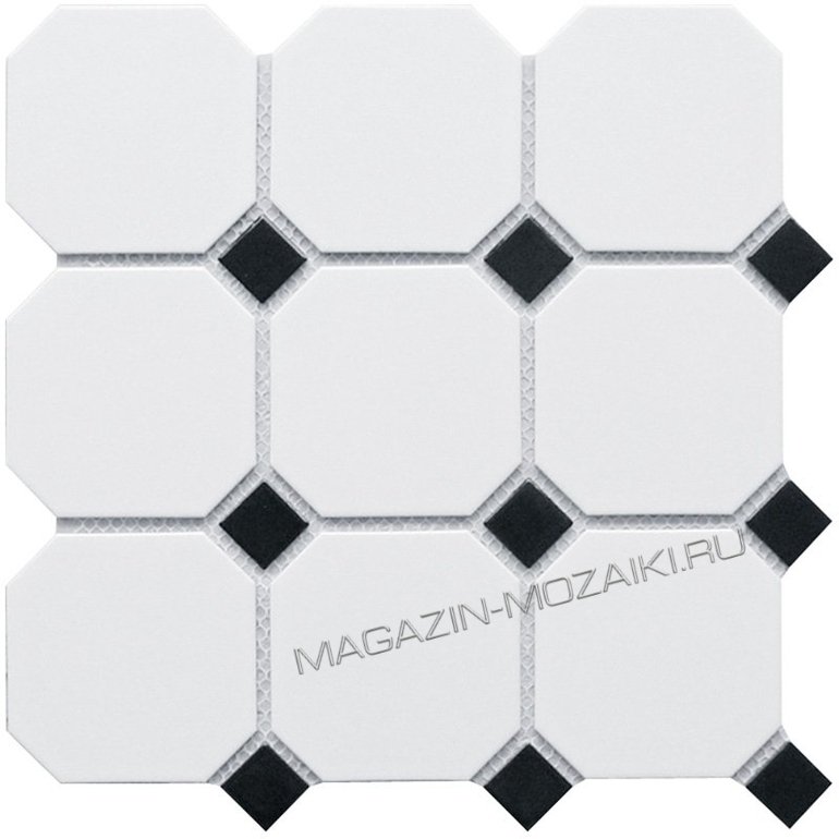 мозаика Octagon big White/Black Matt (GTPL61466/CLA006)