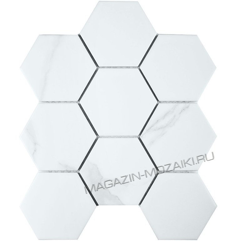 мозаика Hexagon big Carrara Matt (PMFQ82223) 