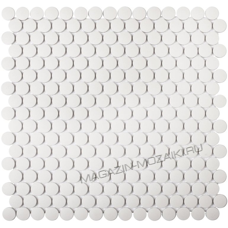 мозаика  Penny Round White Antislip (JNK81011)