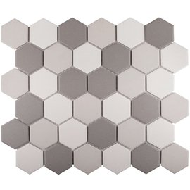 мозаика Hexagon small Grey Mix Antislip. (JMT55221)