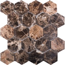 мозаика Hexagon Dark Emperador Polished (JMST6303P) 