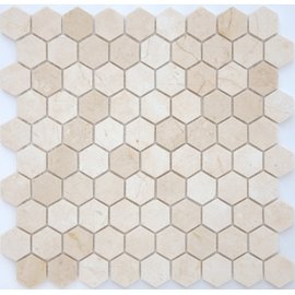 мозаика Crema Marfil MAT hex  18x30x6