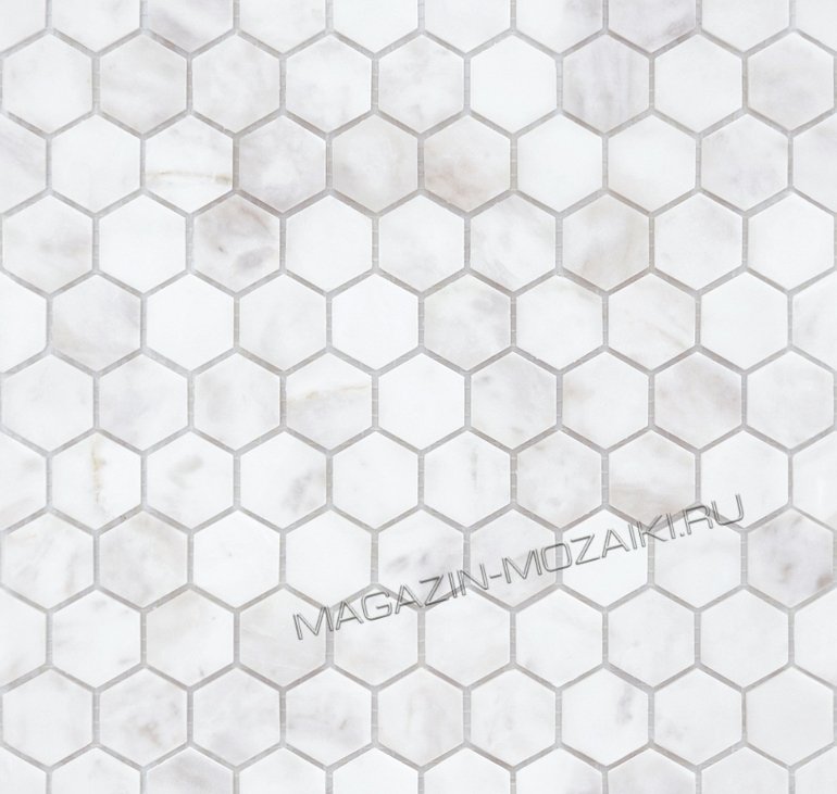 мозаика Dolomiti bianco MAT hex  18x30x6