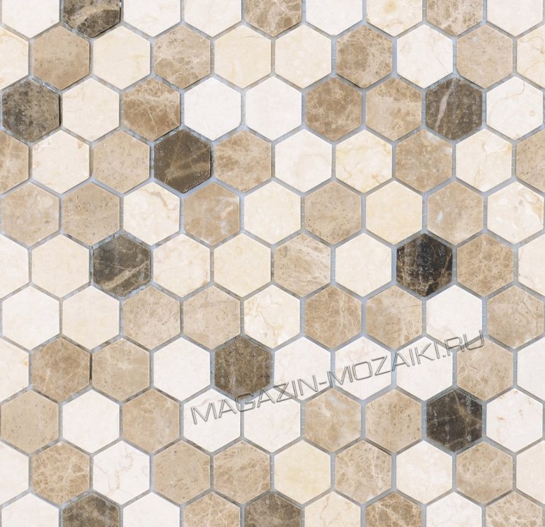 мозаика Pietra Mix 1 MAT hex  18x30x6