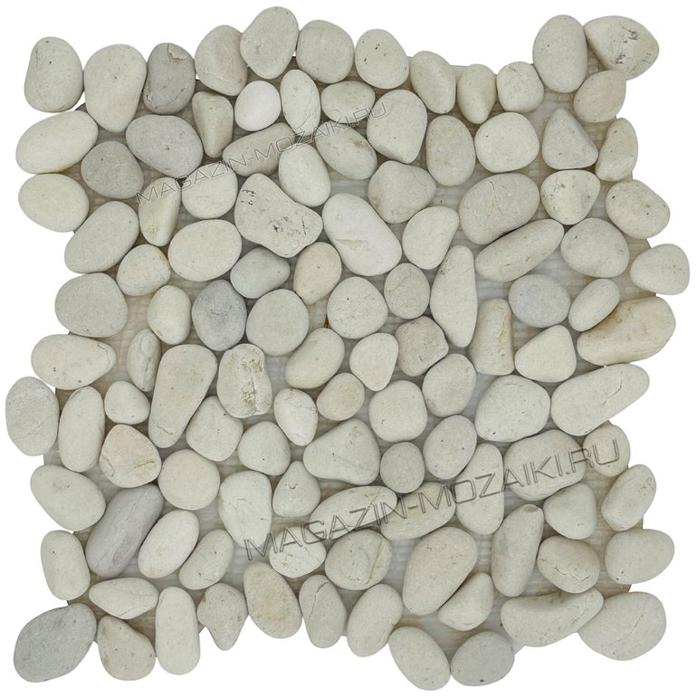 мозаика PEBBLES WHITE STONE MAT