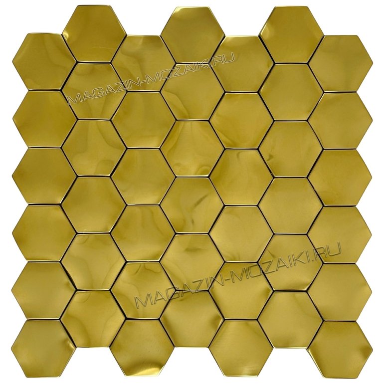 мозаика HEXAGON WEB GOLD