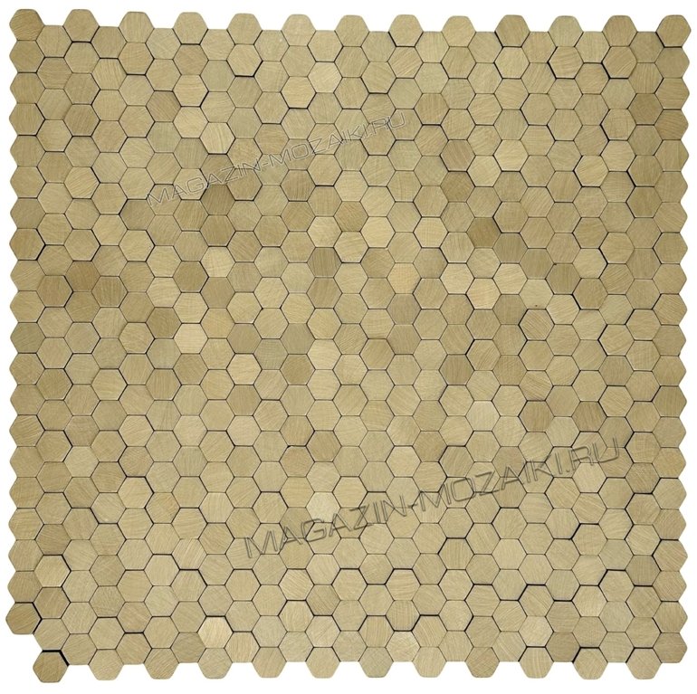 мозаика ALUMINIUM 3D HEXAGON GOLD (BIG)