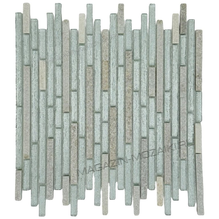 мозаика STRIPES SILVER WHITE