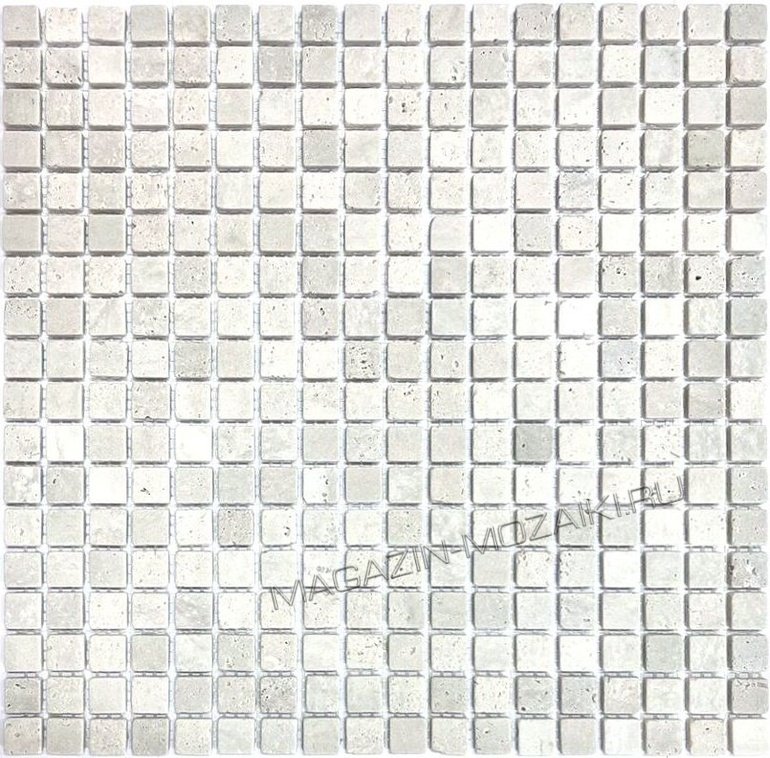 мозаика TRAVERTINE GRAY TUM 15х15х4 мм