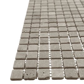 мозаика TRAVERTINE GRAY TUM 15х15х4 мм