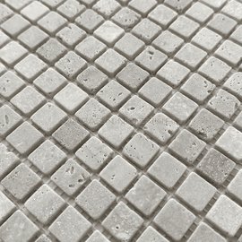 мозаика TRAVERTINE GRAY TUM 15х15х4 мм