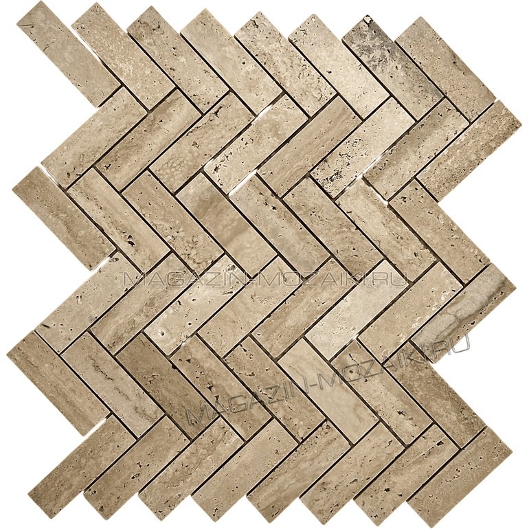 мозаика CHEVRON TRAVERTINE HONED