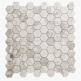 мозаика HEXAGON CARRARA WHITE