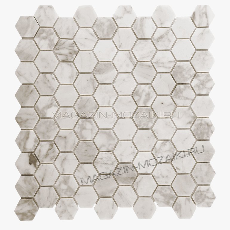 мозаика HEXAGON CARRARA WHITE