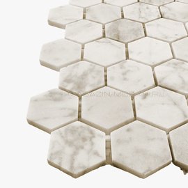 мозаика HEXAGON CARRARA WHITE