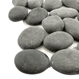 мозаика PEBBLES BLACK STONE MAT