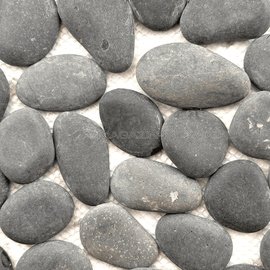 мозаика PEBBLES BLACK STONE MAT