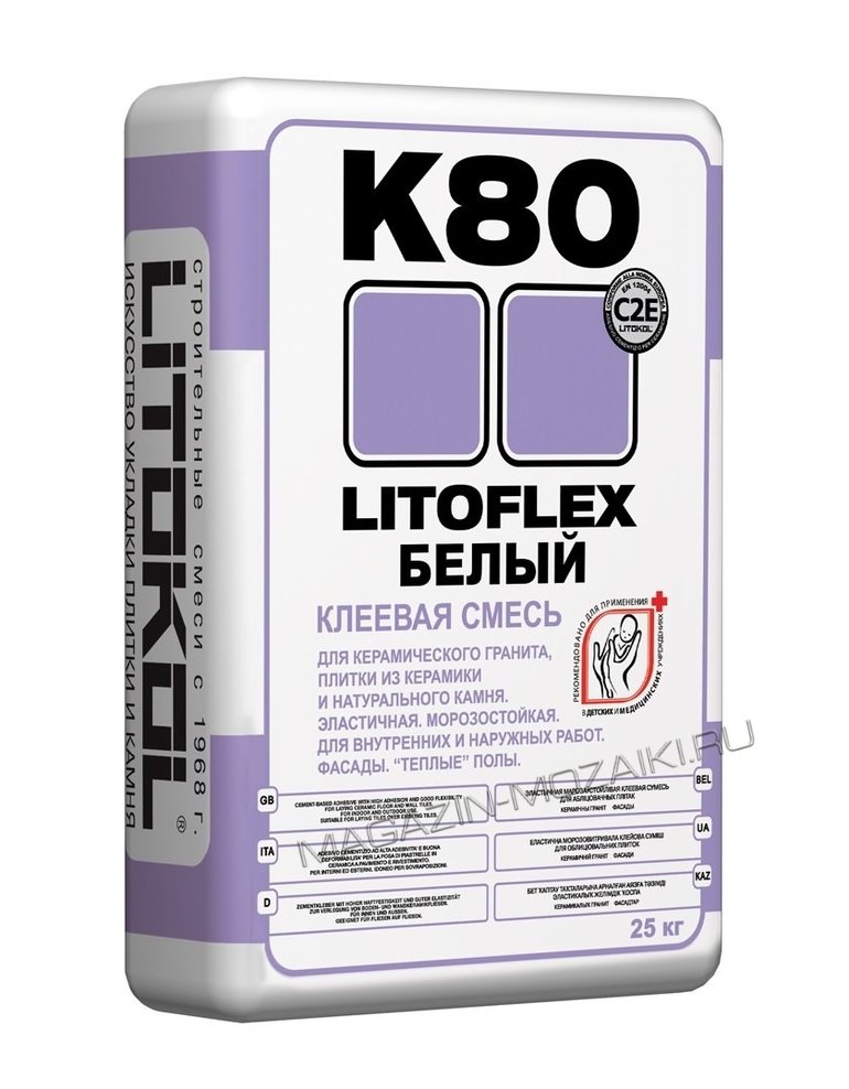 Клей LITOKOL LITOFLEX К80 БЕЛЫЙ