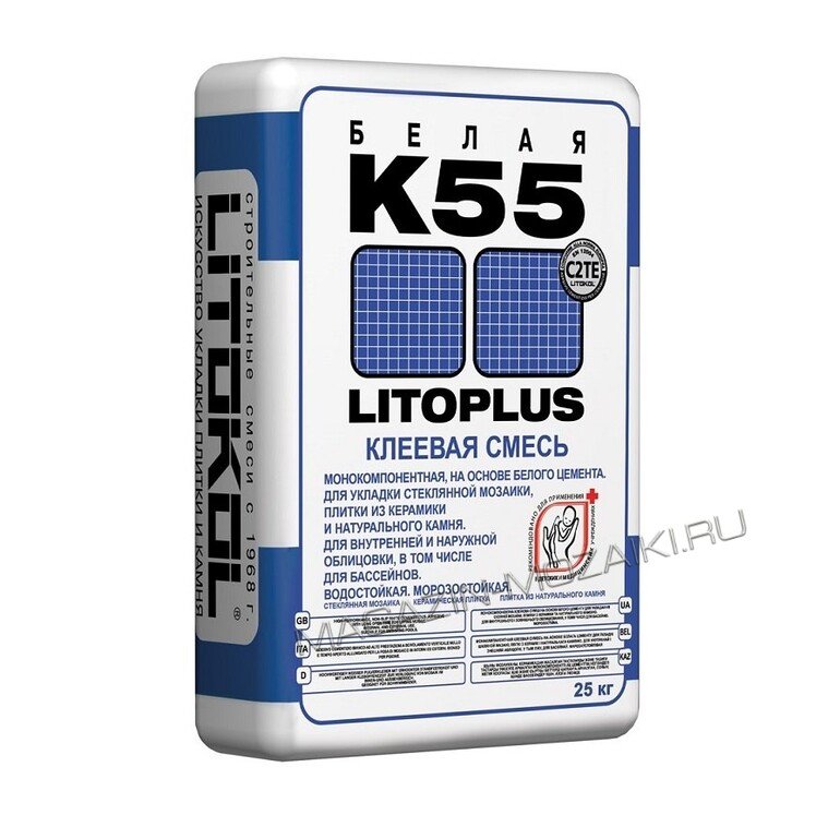 Клей для укладки мозаики LITOPLUS K55 (25 кг)