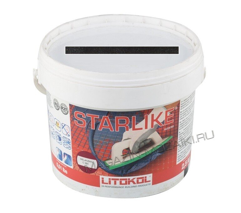 Эпоксидная затирка LITOCHROM STARLIKE C.240 (Черный) 2,5 кг.