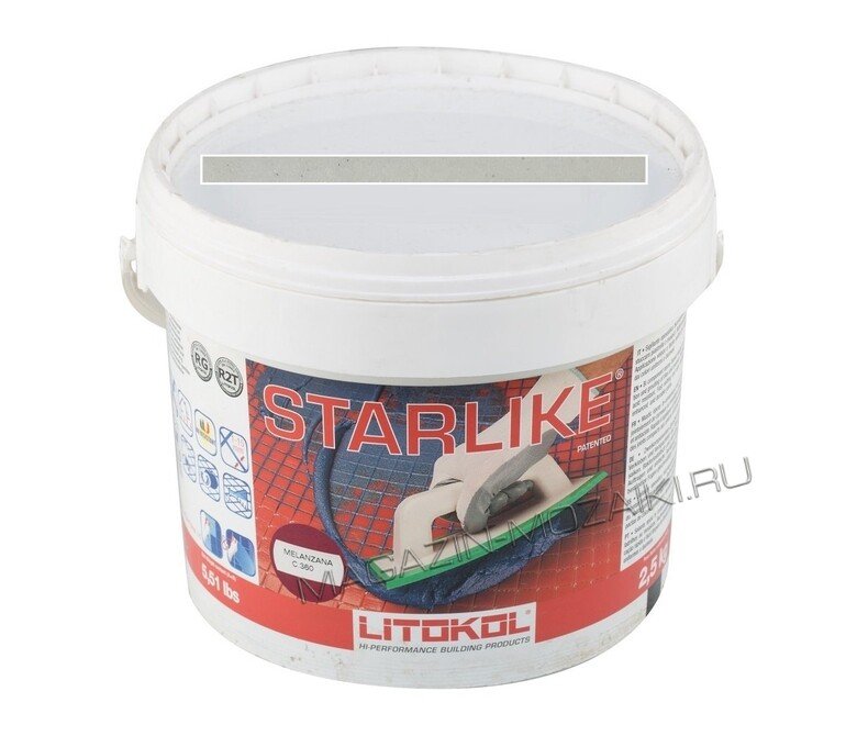 Эпоксидная затирка LITOCHROM STARLIKE C.310 (Титановый) 2,5 кг.