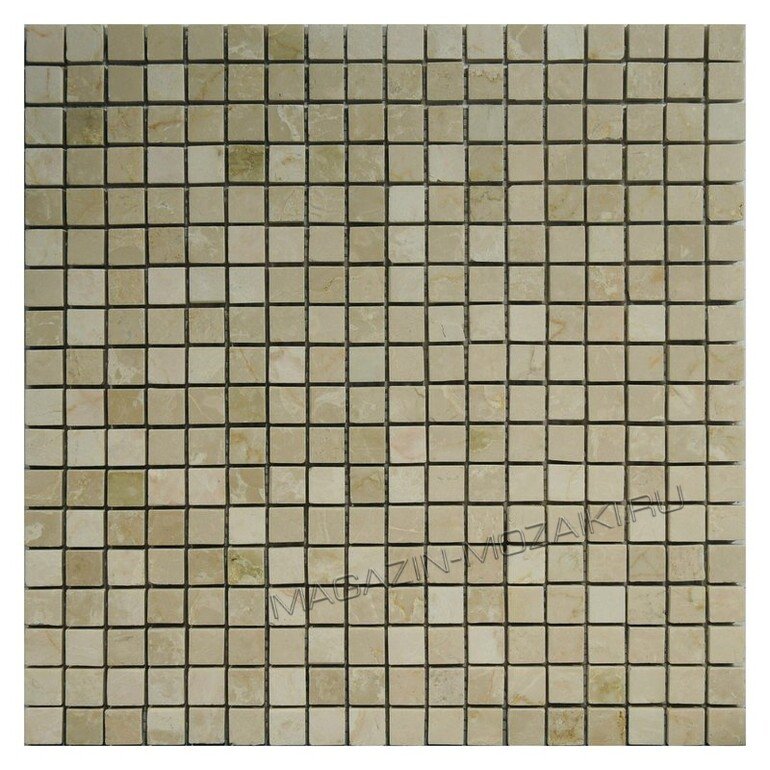 мозаика Botticino tum. 15x15x4 мм.